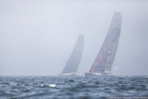 IMOCA's in de mist NY-Vendée