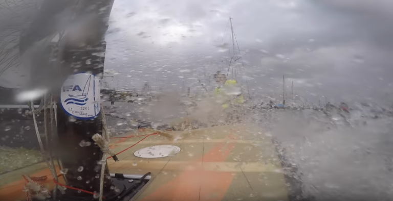 Finn-zeilen met 50 knopen wind