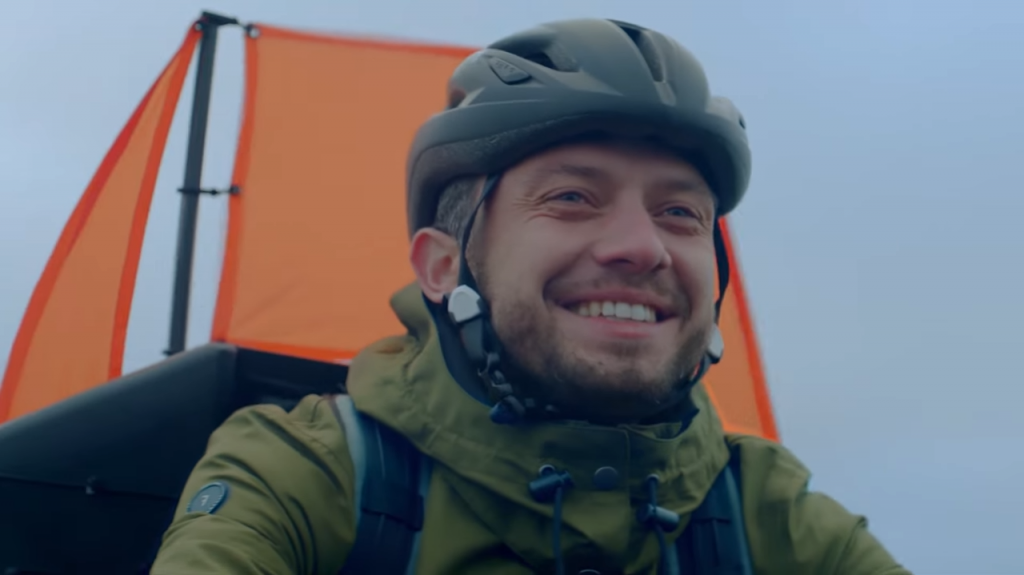 Zeilen op de fiets
