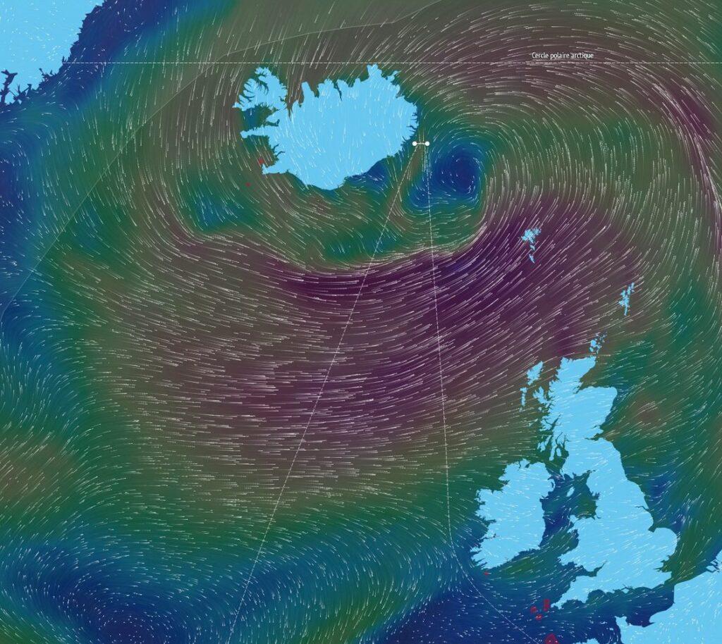 Zware depressie bij IJsland tijdens de Vendée Arctique