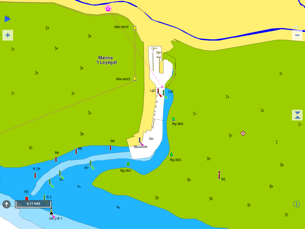 Het inlopen van de Amelandse haven