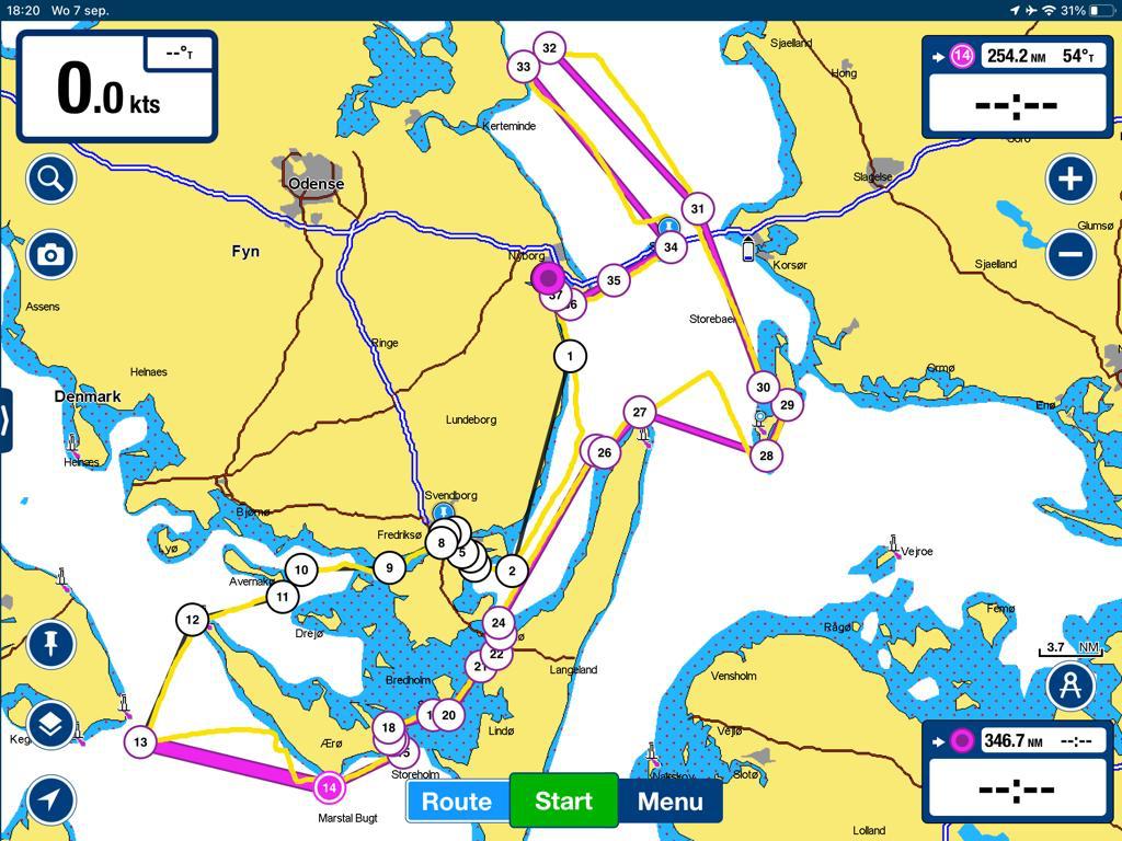 De door Martin en Gerben gevaren route in de Vegvisir Race 2022