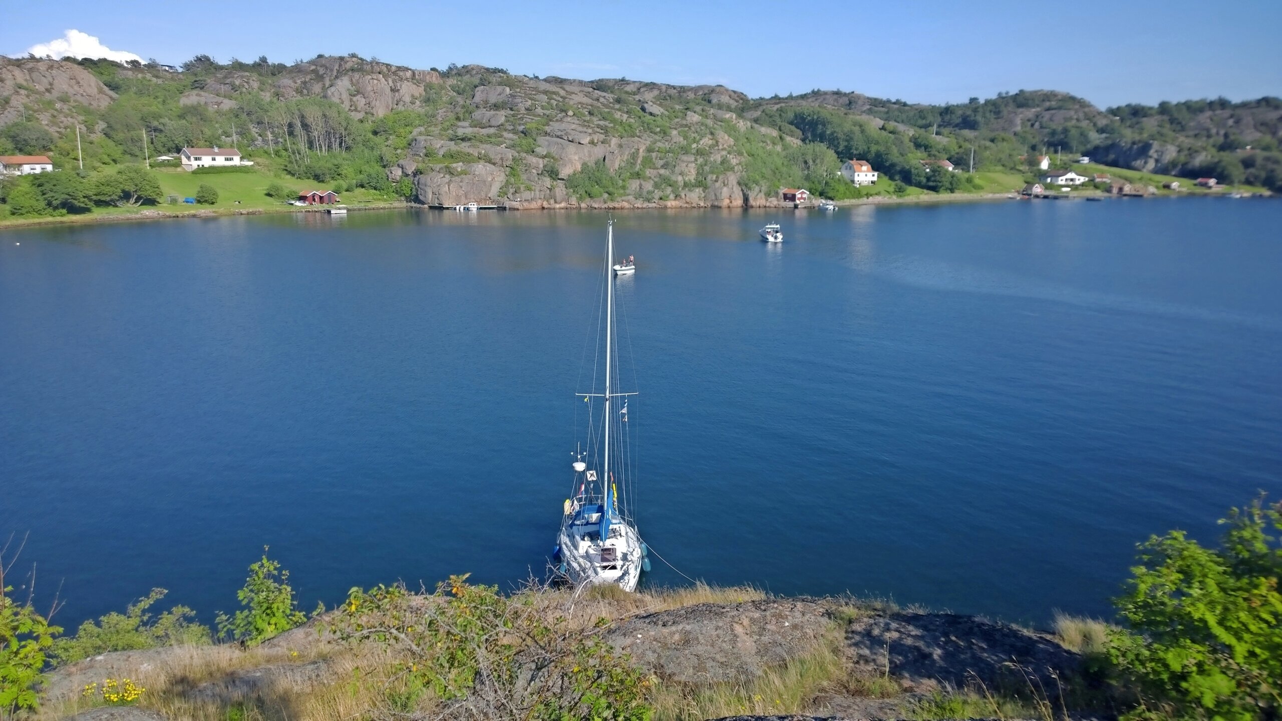 voor anker langs de zweedse scherenkust