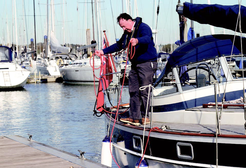 Stap 2. Als de boot stilligt kun je de werplijn gooien