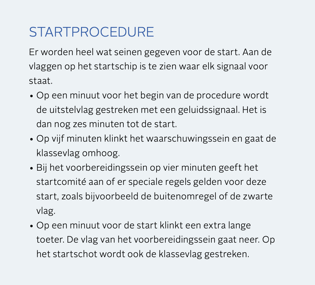 Startprocedure