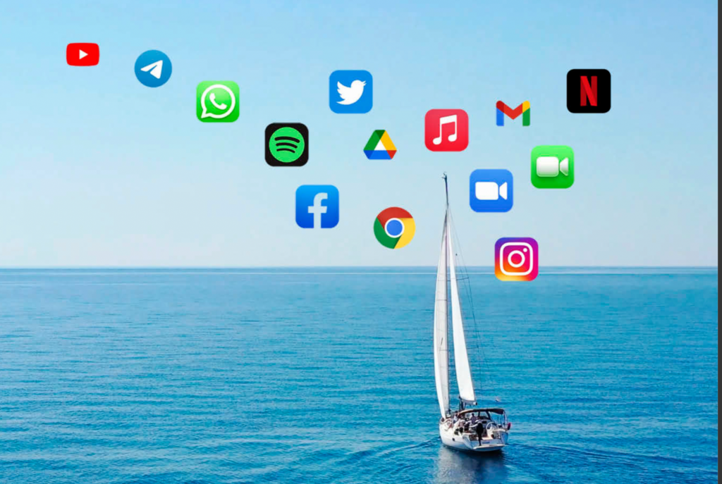 Netflix at sea – sailing